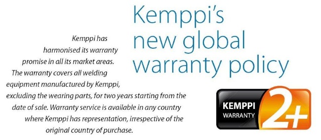 Kemppi 2+ Warranty