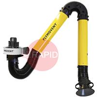 0000110471 Plymovent FUA-1800 Fan and KUA 2m Extraction Arm with Wall mounted On/Off Switch, 400v