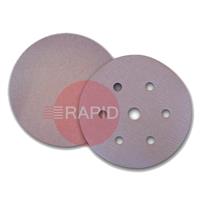 090943 SAITAC D-VEL 4S Paper Hook & Loop No Hole Aluminium/Oxide Velcro Disc 150mm, Grit 320 (Box of 100)