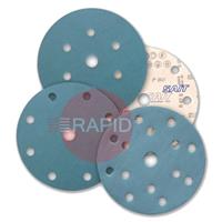 091146 SAITAC D-VEL 6S Hook & Loop No Hole Ceramic Velcro Disc 150mm Diameter, Grit 320 (Box of 100)