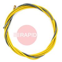 124.0042 Binzel Yellow PVC Coated Liner for Hard Wire, 1.4mm - 1.6mm (4m)
