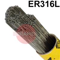 1630XXR150 ESAB OK Tigrod 316L Stainless Steel TIG Wire, 1000mm Cut Lengths - AWS A5.9 ER316L, 5Kg Pack