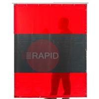 19.91.20 Cepro Mixed Colour Welding Curtain with Orange-CE & Green-9 Coverage - 200cm x 150cm, EN 25980