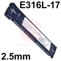 85798 Bohler Fox EAS 4 M-A Stainless Electrodes 2.5mm Diameter x 350mm Long, 2Kg Vacpac (94 Rods) E316L-17