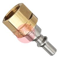 30100310 GasiQ Argon/Mix Male Quick Connector with Nut. G1/4