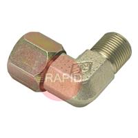 31630107 GasiQ Single Outlet Point Elbow Connection. G3/8