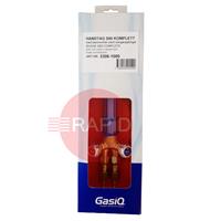 33061000 GasiQ S80 Oxy/Acetylene Complete Round Shank Kit, with Non-Return Valves & Connection Nuts
