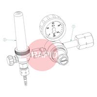 37185200 GasiQ TIGEX I Formier/Backing Gas Cover Regulator. 20Lpm. W21.8 x 1/14