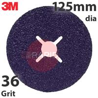 3M-7100308531 3M Cubitron 3 1182C Fibre Disc, 125mm Diameter, +36 Grit (Box of 25)