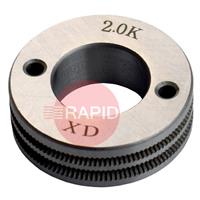 4015766 PATON K-Groove Feed Roller Set of 4 - Flux Cored Wire: 2.0 - 2.4mm (4 Roll Drive)