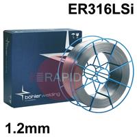 45569 Bohler Themanit GE-316LSi 1.2mm Stainless Steel MIG Wire, 15Kg
