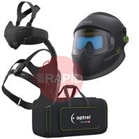 4600.020 Optrel Panoramaxx Quattro Welding Helmet & Swiss Air PAPR Air Fed Halfmask System, Ready To Weld Package