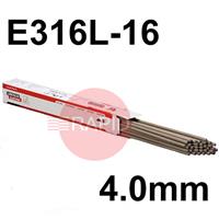 529593-2 Lincoln Stainless Steel Consumables Covered Electrodes AROSTA E316L-16 4.0 mm Diameter x 350 Long 16.5kg Carton (Contains 3 x 5.5kg Packs)