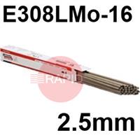 534467-1 Lincoln Stainless Steel Electrodes NICHROMA E308LMo-16 2.5mm Diameter x 350 Long 12.6kg Carton