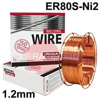 583632 Lincoln Electric LNM Ni2.5 ER80S-Ni2, 1.2mm Diameter 15Kg Reel