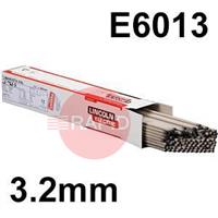 588692-1 Lincoln Electric Rutile Electrodes. Pantafix E6013 3.2mm Diameter x 350mm Long 13.2 kg Carton (3 x 4.4kg 156 Piece Packs)