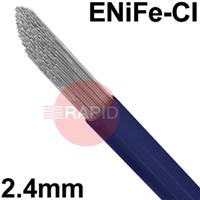 6011100615 Nickel Alloy FN 55 TIG Wire, 2.4mm Diameter x 1000mm Cut Lengths - AWS A5.15 E NiFe-CI, 5Kg Pack