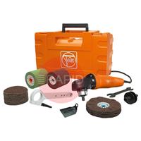 72214950040 FEIN WPO 14-25 E Polish /Sander Stainless Steel Starter Kit, 230v