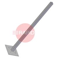 83.20.01 CEPRO Hanging Rail Steel Pole - 100mm Diameter, with 500mm Footplate