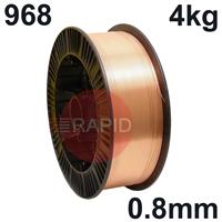 9680804 Sifmig 968 copper wire containing 3% silicon and 1% manganese 0.8mm Dia 4.0 kg Spl, ISO 2473 Cu 6560 (CuSi3Mn1), BS: 2901 C9