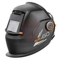 9873020 Kemppi Alfa e60P Welding Helmet, with 110 x 60mm Passive Shade 11 Lens and Flip Front for Grinding