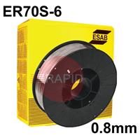 A18085P ESAB AristoRod 12.50 Premium  A18 (ER70S-6) Mig Wire for Steel.  0.8mm Diameter 5kg Spool