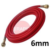 A5124 Fitted Acetylene Hose. 6mm Bore. G3/8