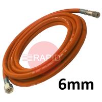 A5139 Fitted Propane Hose. 6mm Bore. G1/4