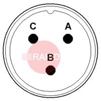 AMP03PP 3 Way Amphenol Panel Plug (14S-1)