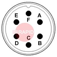 AMP06MCP 6 Way Amphenol Cable Plug (14S-6)