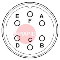 AMP06MPS 6 Way Amphenol Panel Socket (14S-6)