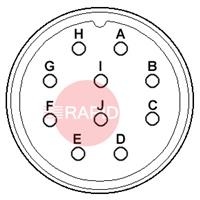 AMP10PS 10 Way Amphenol Panel Socket (18-1)