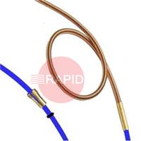 BL-Blue-BRSS-0.6-0.9 Binzel Blue Combination Teflon & Brass Liner for Soft Wire, 0.6mm - 0.9mm (3m - 4m)