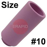 CK-3A10 Size 10 CK 3 Series Standard Alumina Gas Cup. 47mm Long x 16mm Bore.