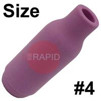 CK-3A4 Size 4 CK 3 Series Standard Alumina Gas Cup. 47mm Long x 6mm Bore.