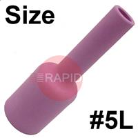 CK-3AG5L Size 5 CK 3 Series Long Alumina Gas Lens Cup. 76mm Long x 8mm Bore.