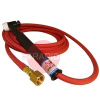CK-CK1712RSFRG CK17 Gas Cooled TIG Torch With 1pc 4m Superflex Cable  3/8 BSP, 150 Amp @ 100% Duty Cycle