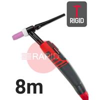 CK-EDS18R08 CK Diamond EDS 18RG Rigid Head Water Cooled Tig Torch, 8m