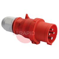 CON40016CP 4 Pin 400V 16A Mains Plug (Red)