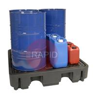 DBP4 Armorgard DrumBank 4 Drum Plastic Spill Pallet 1380 x 1290 x 280mm