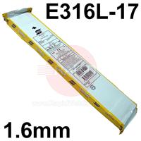 E316L16E Esab OK 63.30 Stainless Steel Electrodes 1.6mm Diameter x 300mm Long. 0.7kg Vacpac (93 Rods). E316L-17