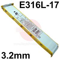 E316L32E Esab OK 63.30 Stainless Steel Electrodes 3.2mm Diameter x 350mm Long. 1.7kg Vacpac (46 Rods). E316L-17