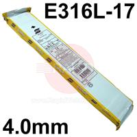 E316L40E Esab OK 63.30 Stainless Steel Electrodes 4.0mm Diameter x 350mm Long. 1.7kg Vacpac (31 Rods). E316L-17