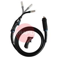 ERGOPLUS25RFLEX Trafimet ERGOPLUS 25R Flex Neck Air Cooled MIG Torch w/ Euro Connection, 230A CO2, 220A Mixed Gas