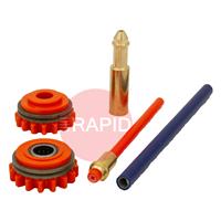 F000240 Kemppi 1.2mm V-Groove Knurled GT02C Drive Roll Kit #1