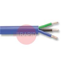 INT50103BLUE 50mm 10M Intercon 3 Core Cable, Blue Sheath