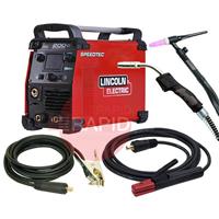 K14099-1MP Lincoln Speedtec 200C, 5 in 1 Multi-Process Mig / Tig & Arc Welder, with Arc Leads, Mig & Tig Torches, 230v, 1ph