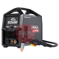 K14452-1 Lincoln FlexCut 45 Plasma Cutter with 7.5m FlexConnect Torch. Dual Voltage 230-400v, 1-3ph