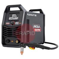 K14454-1 Lincoln FlexCut 85 Plasma Cutter with 7.5m FlexConnect Torch. Dual Voltage 230-400v, 3ph