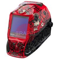 K3101-4-CE Lincoln Viking 3350 Mojo Auto Darkening Welding Helmet, with Grind Button - Shade 5-13, Class 1/1/1/1